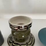 Trio of vintage ceramic candlesticks from the 70s
