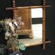Old turned wood mirror