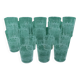 Set 15 old engraved crystal glasses