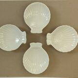 4 scallop shell cups