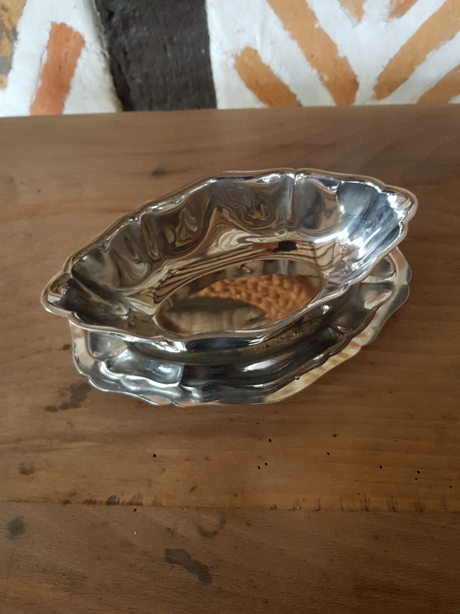 Vintage stainless steel gravy boat