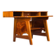 Mid-century modern teak desk, 1980s