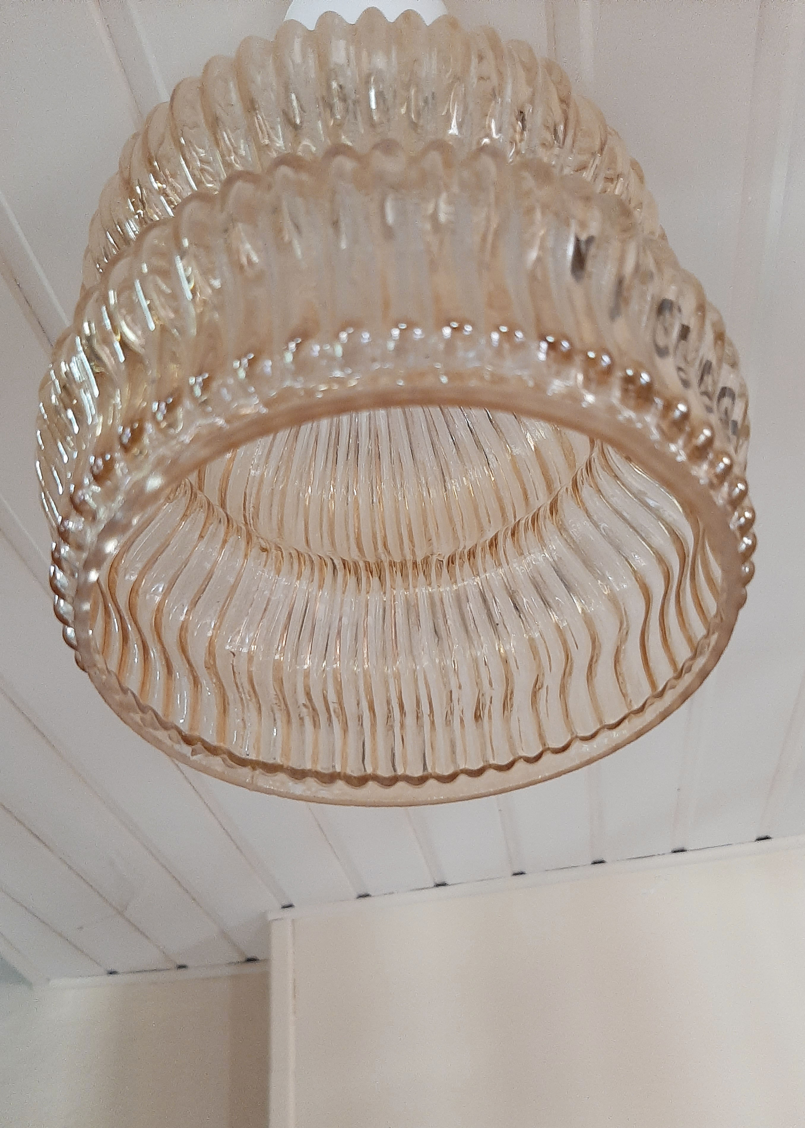 Hanging glass lampshade 1970