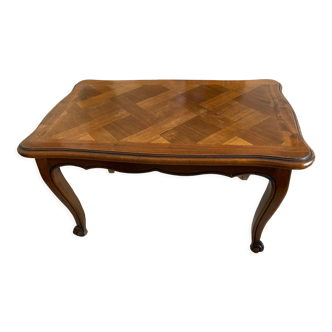 Louis XV regency coffee table in solid walnut