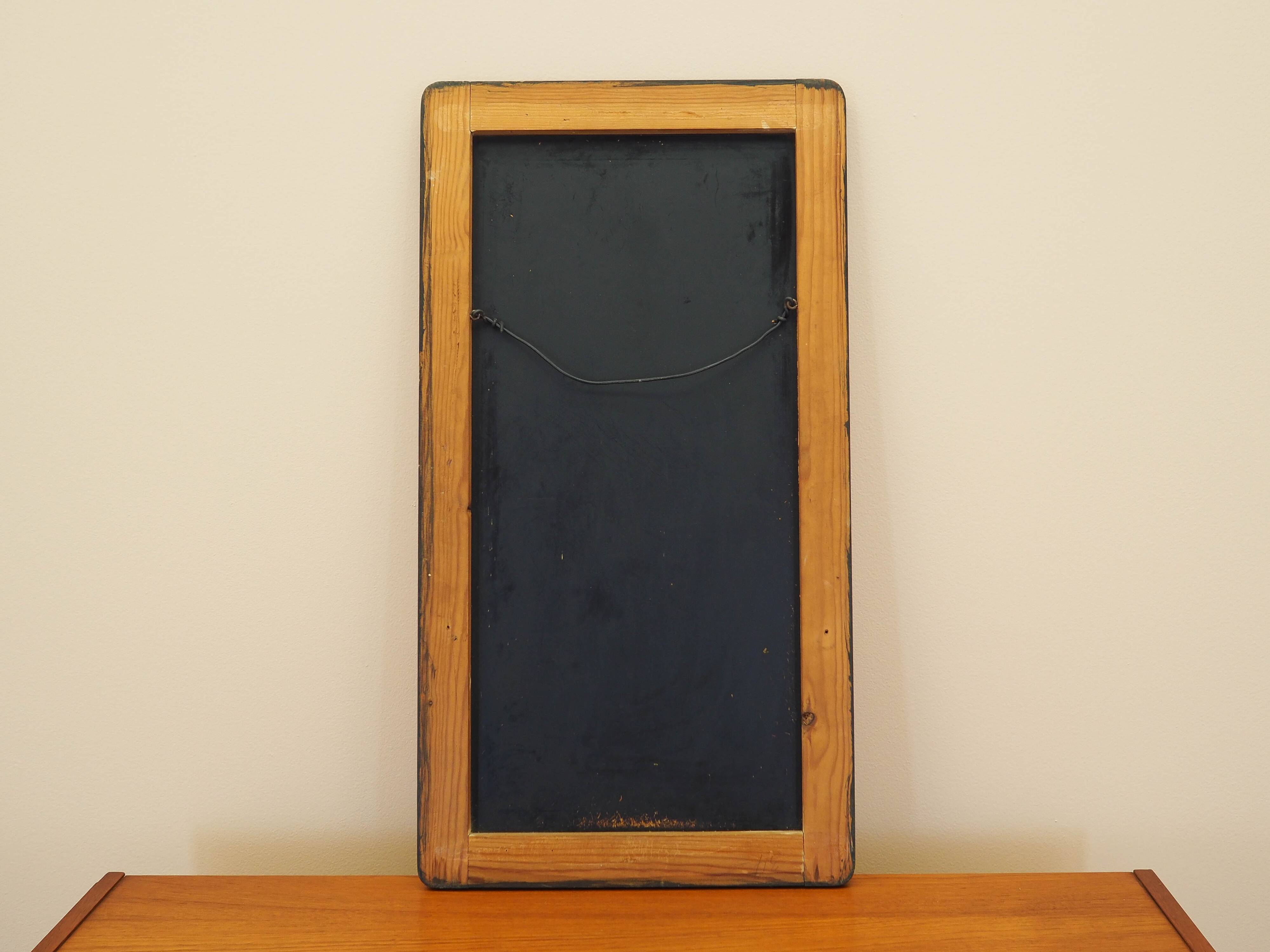 Mirror in a wooden frame, Danish design, 1970s, made in Denmark