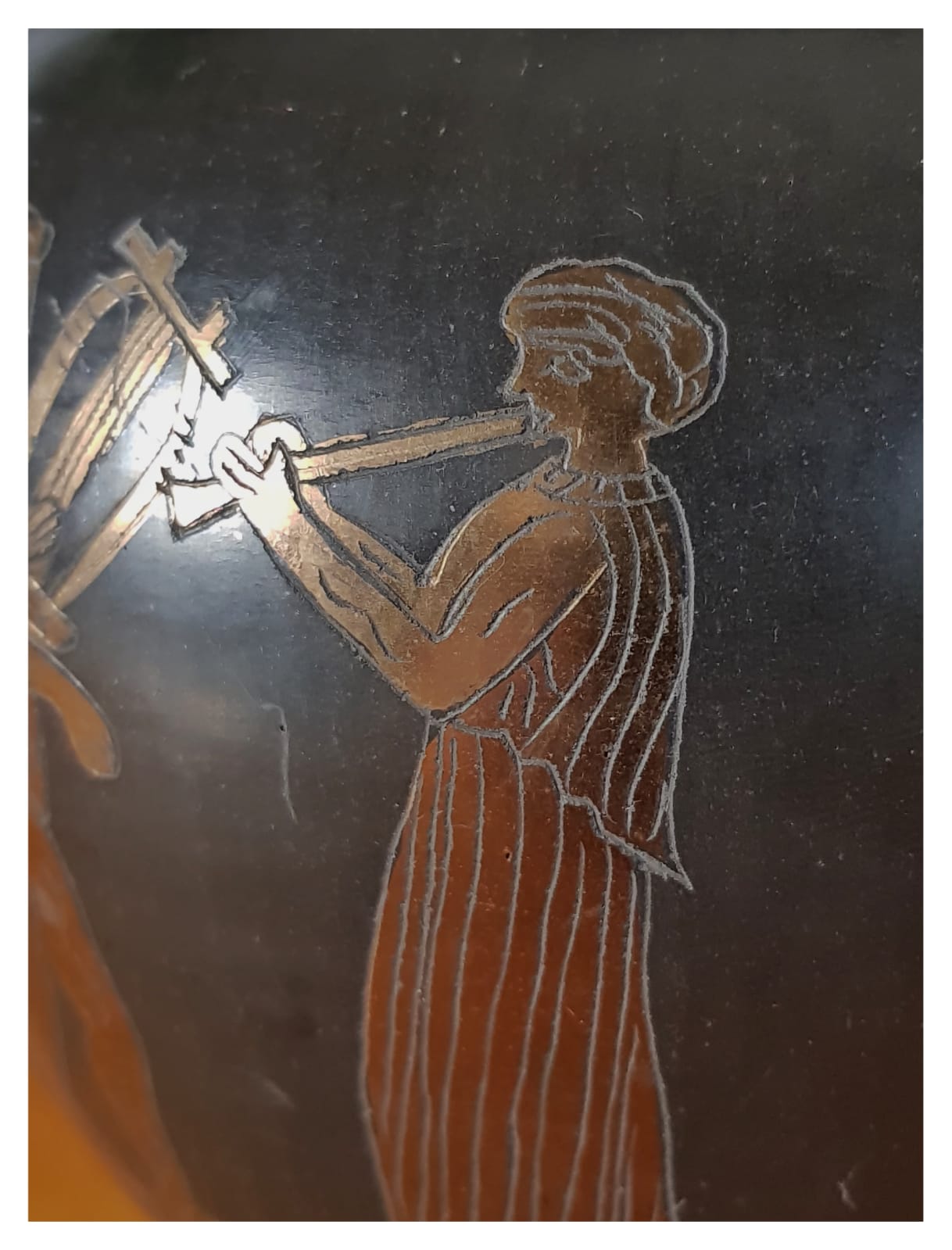Italian artisanal reproduction Etruscan bucchero vase