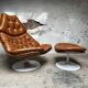 Fauteuil vintage avec ottoman Artifort F588