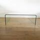 Square molded glass coffee table