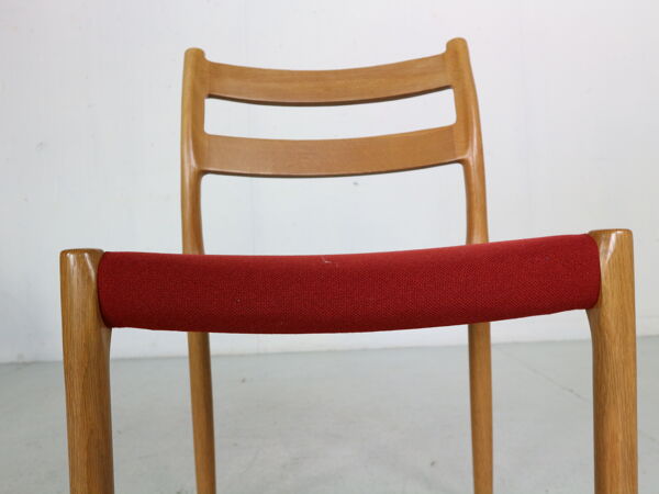 4 chaises modèle 84 de Niels Otto Moller pour Højbjerg, Danemark années 1970