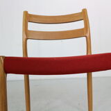4 chairs model 84 by Niels Otto Moller for Højbjerg, Denmark 1970s