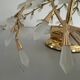 Flush mount Flower Design in crystal glass and gilded metal, 1980s, Germany