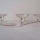 4-light silver metal candle holder