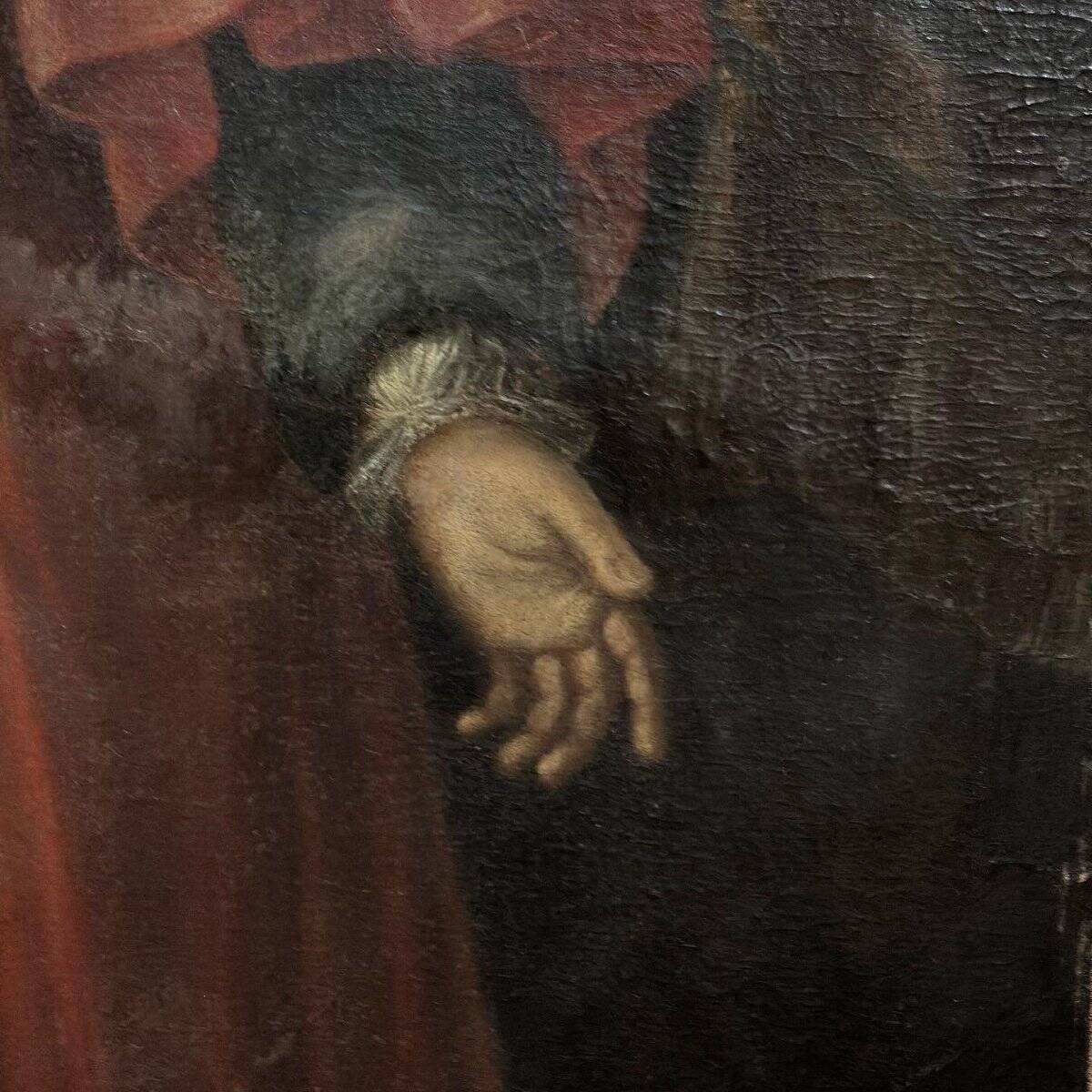 Portrait of a chancellor, oil on canvas dated 1727