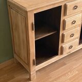 Raw wood sideboard