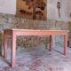 Table de ferme terracotta