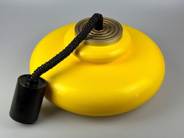 60s 70s ceiling lamp hanging lamp plastic chrome metal space age design