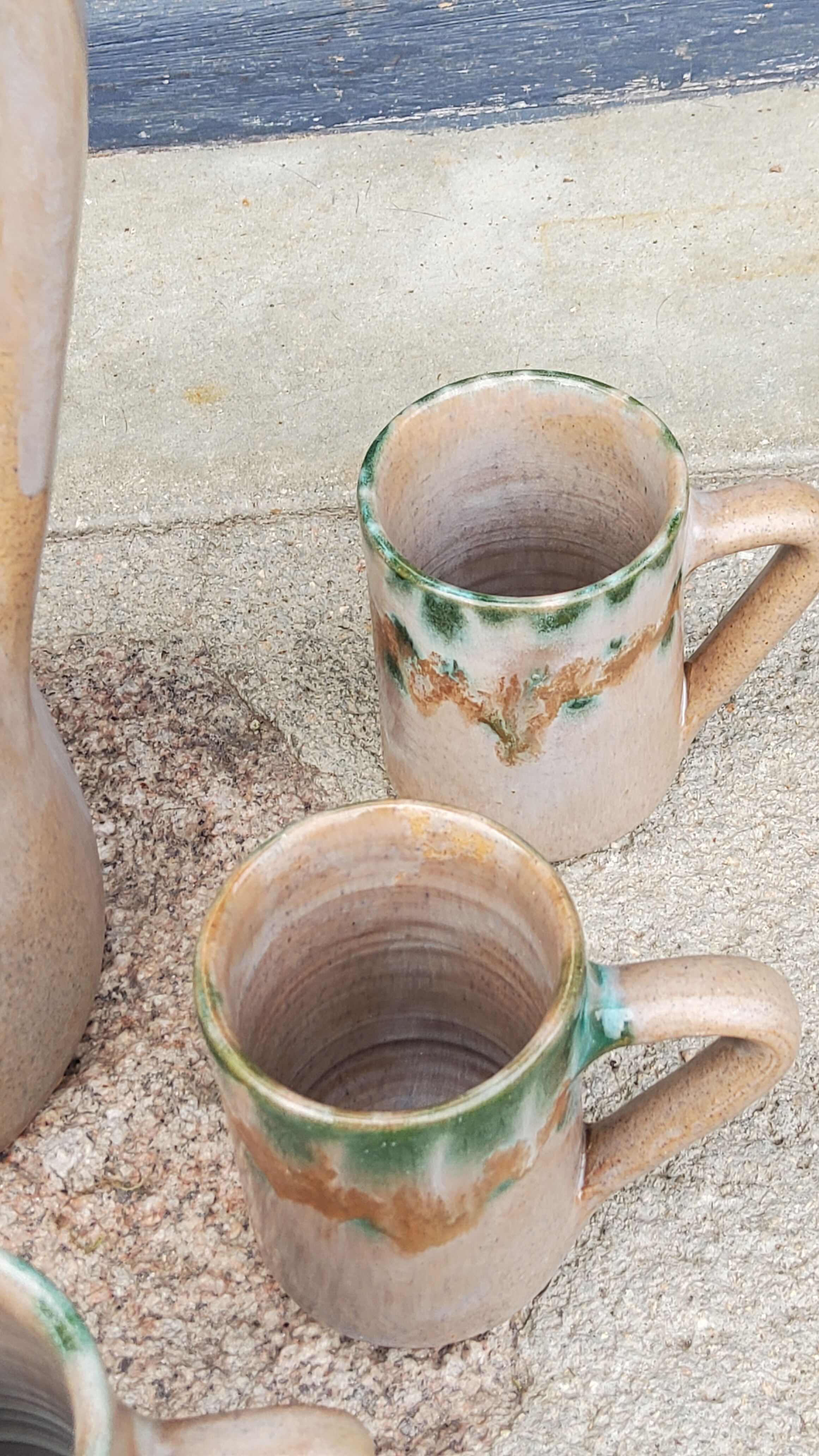 Orangeade service from the 70s in glazed terracotta