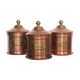 Trio de pots à épices en cuivre