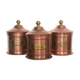 Trio de pots à épices en cuivre