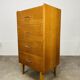 Commode chiffonnier années 50, bois blond