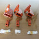 Series of 3 wall hooks grosfillex 70s