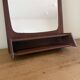 Vintage Danish teak mirror with shelf - midcentury mirror