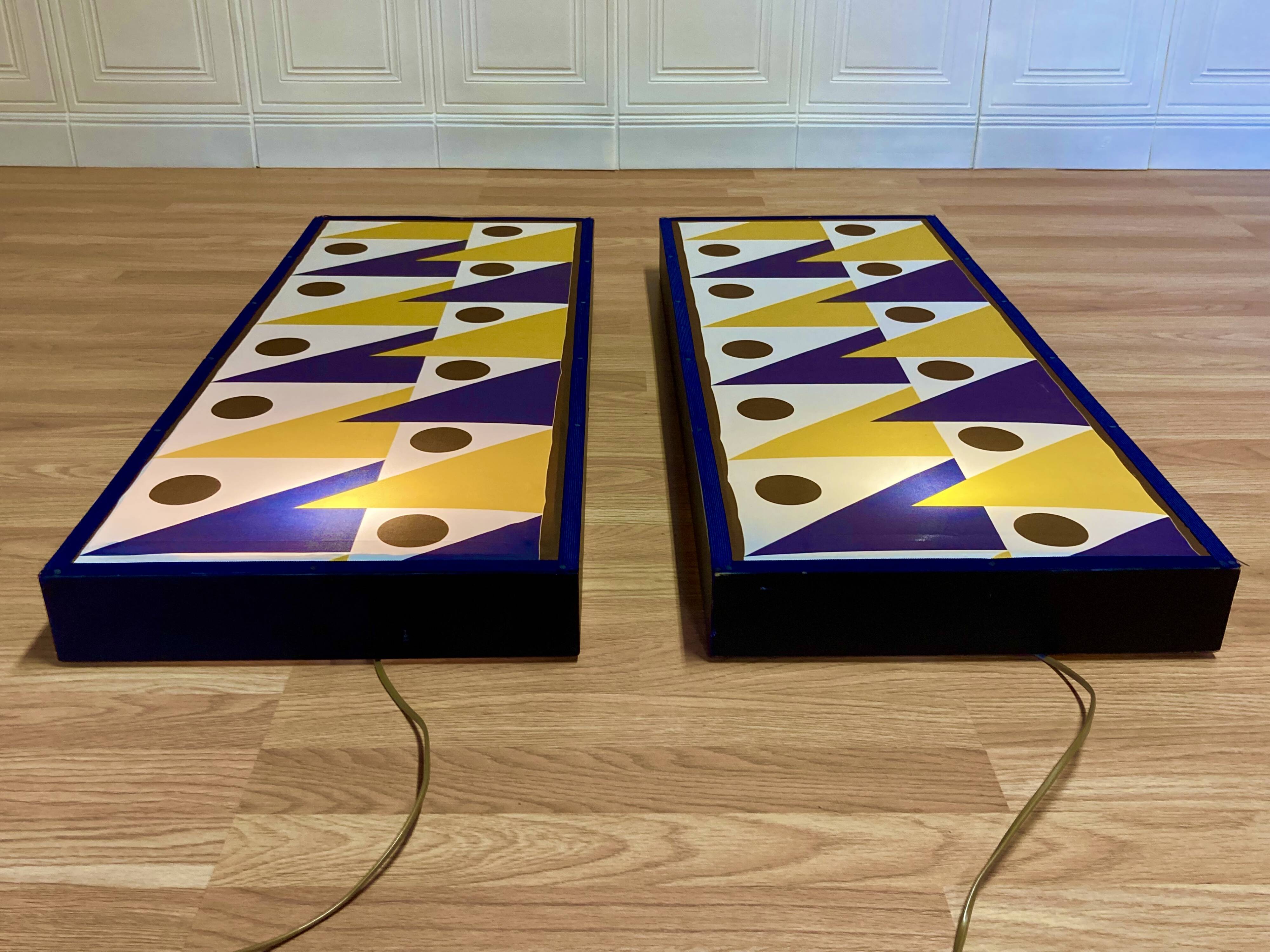 Pair of large "Scandinavian design" wall lights.