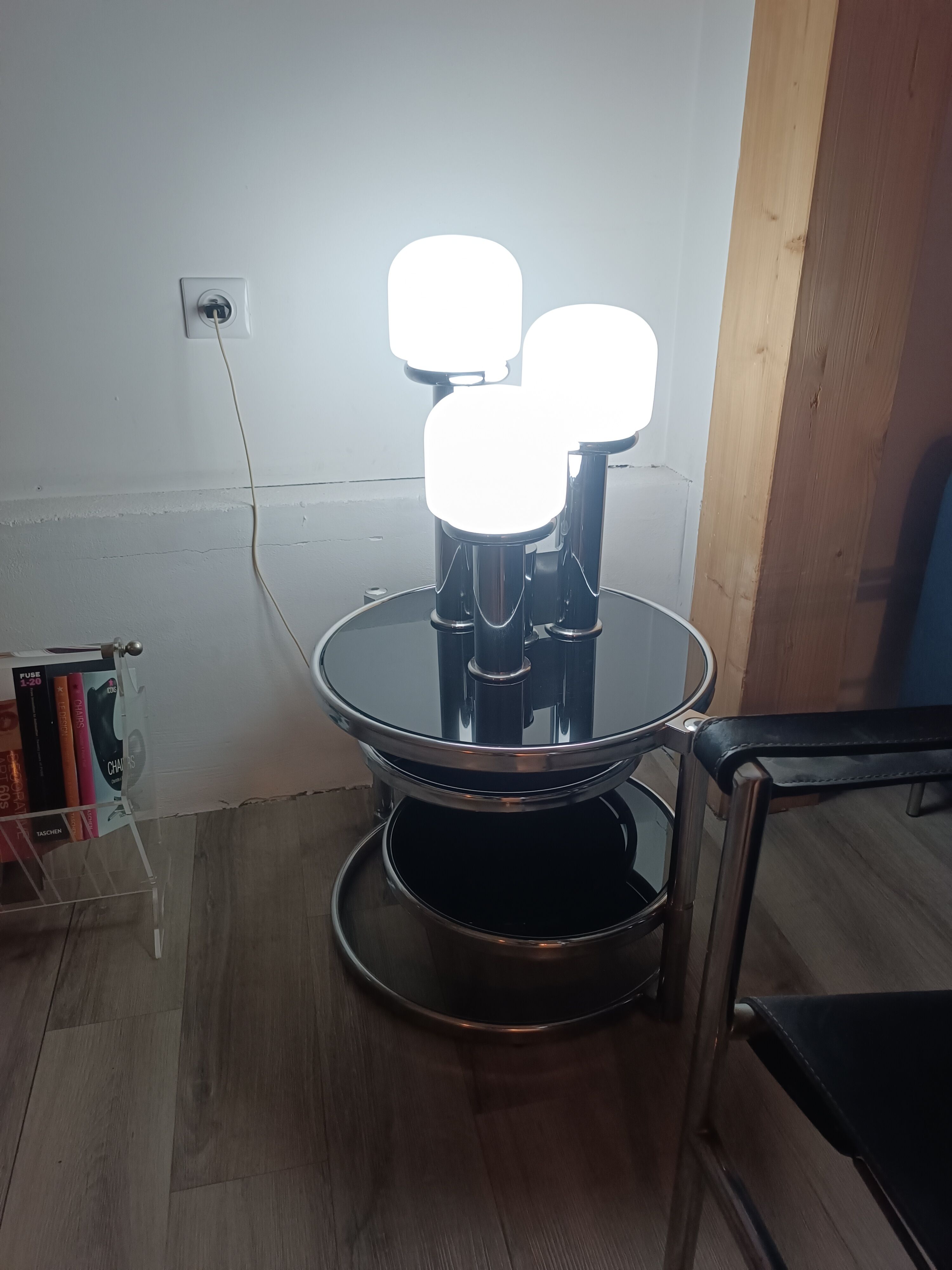 Lampe 3 tours verre de Murano 1970s