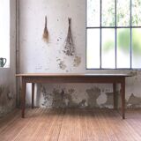 Farm table in raw wood