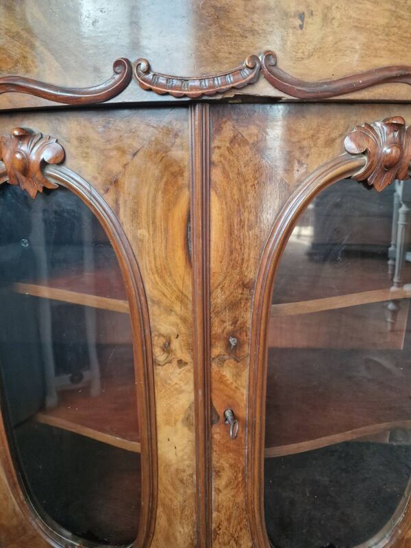 Bibliotheque basse vitrine Napoleon III
