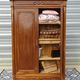 Large antique wardrobe in solid walnut