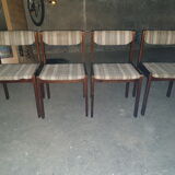 Denmark, 1980, set of 4 curly wool chairs