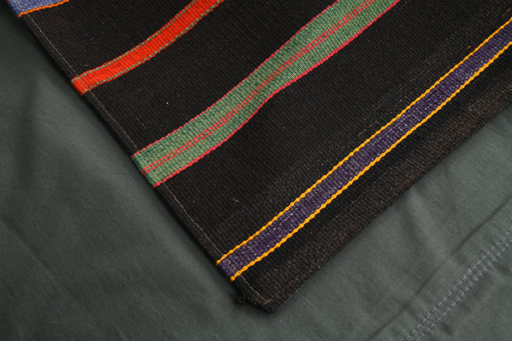 7x9 Multicolor Striped Pattern Kilim Rug, 215x280Cm
