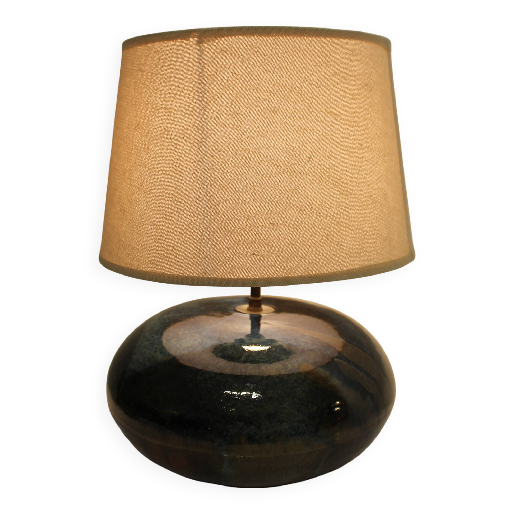 Vintage glazed ceramic lamp
