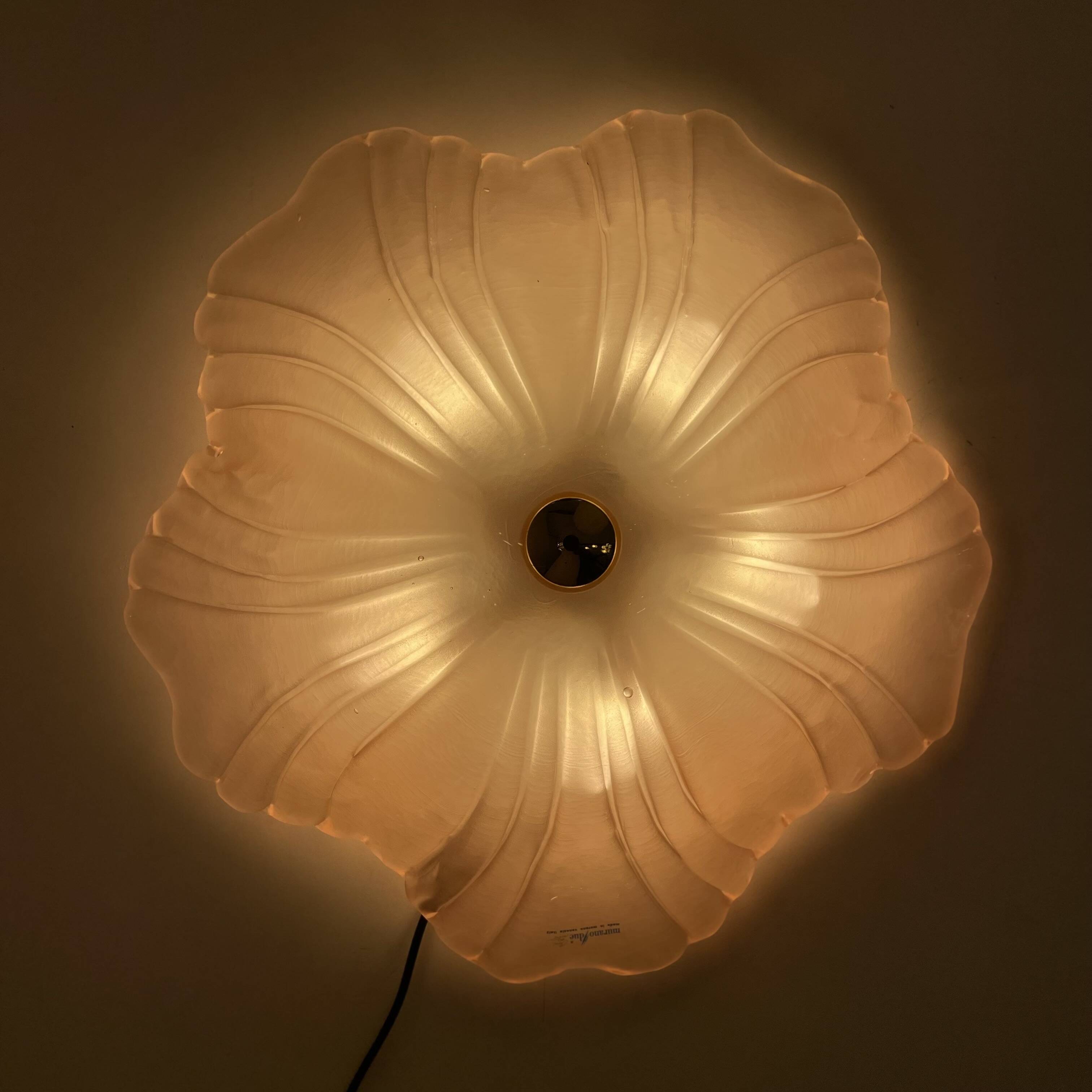 Flower Ceiling Lamp by Murano Due, 1980s