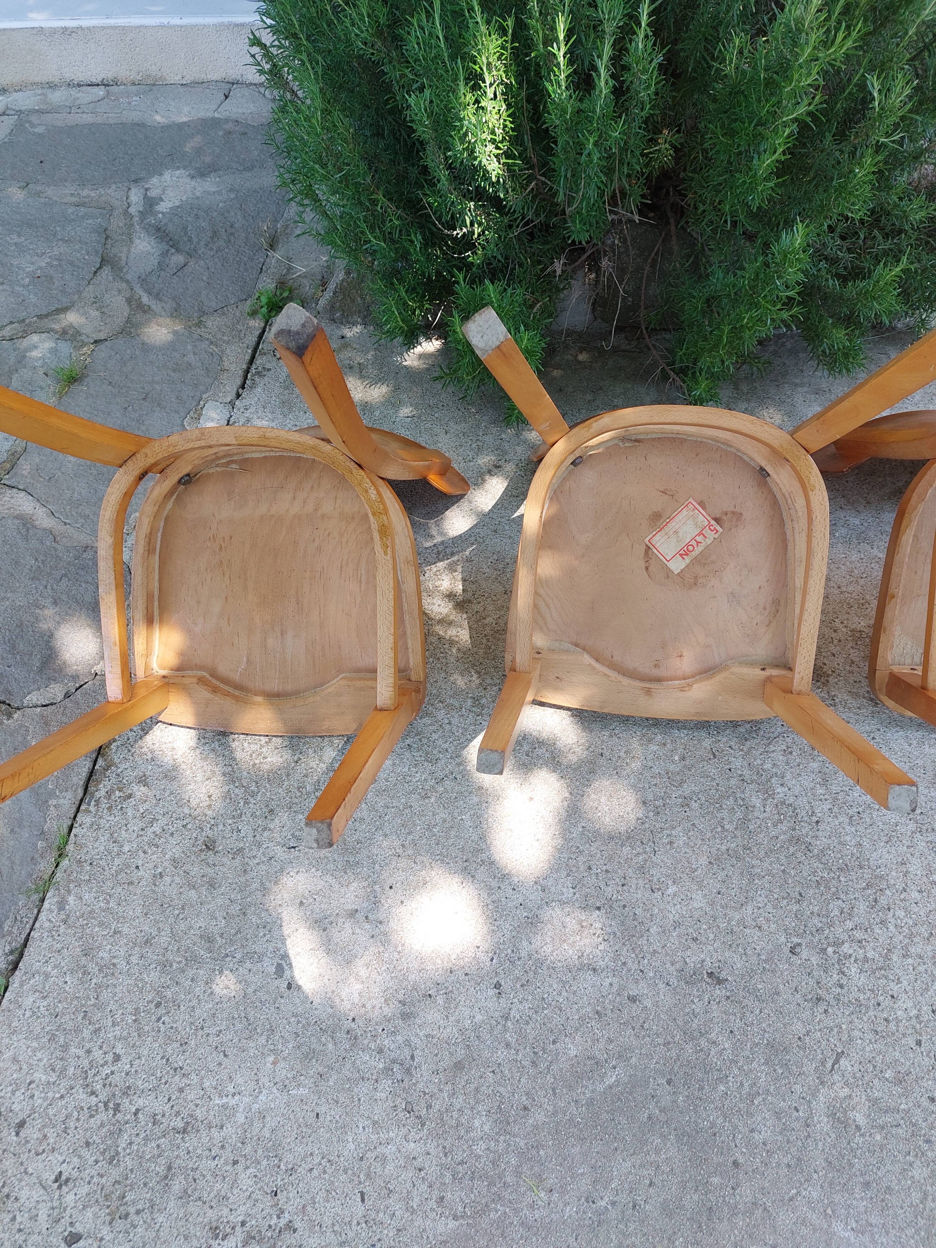 4 bistro chairs, light colour
