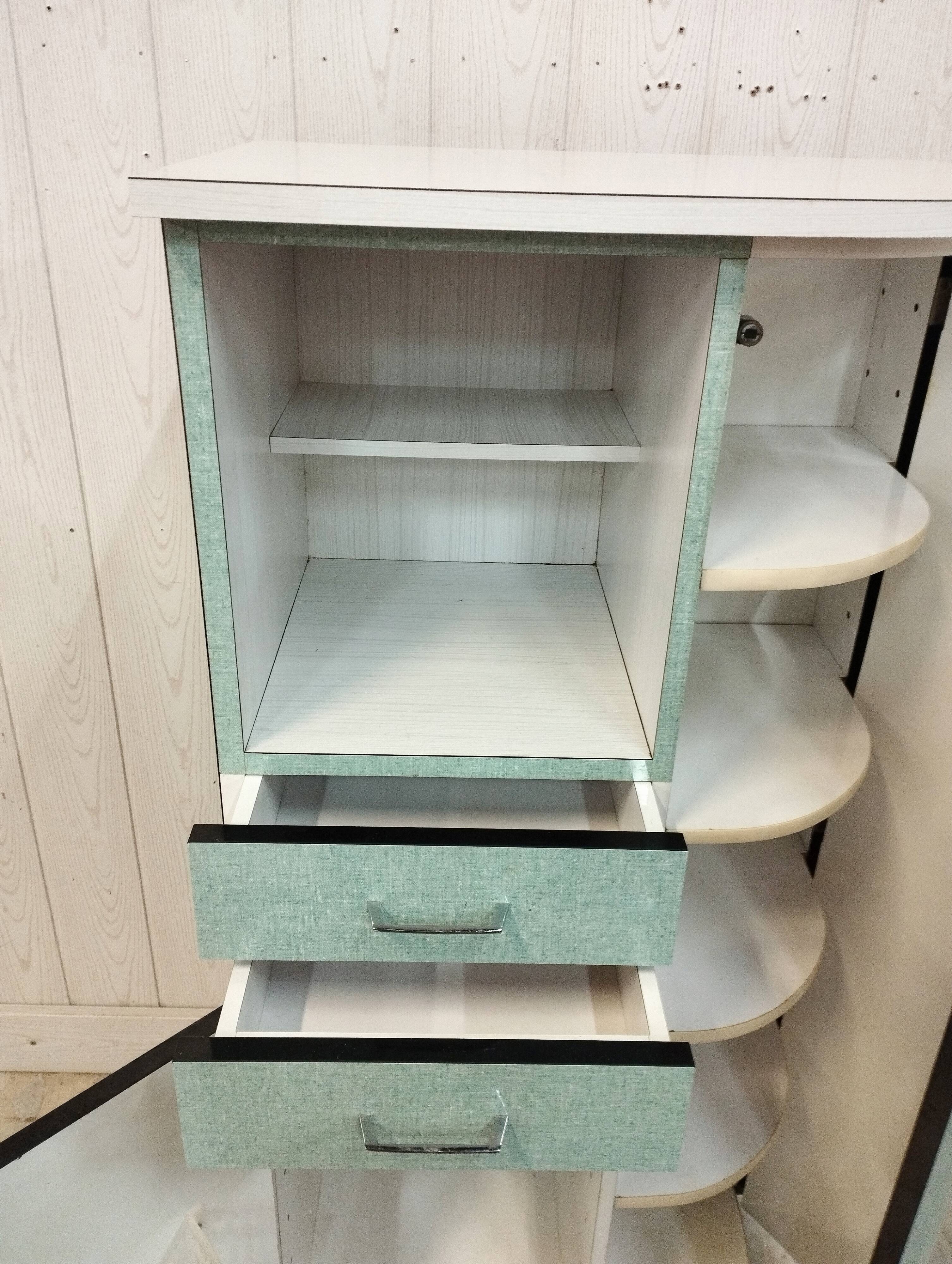 Vintage buffet in green formica