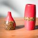 Pair of 1970s-80s Terracotta Vases with Inlaid Mosaic