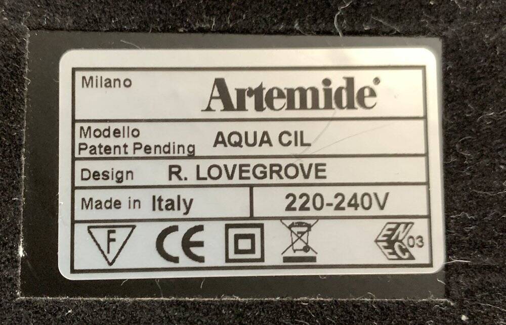 Aqua Cil floor lamp by Ross Lovegrove for Artemide, Italy