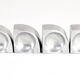 Mid Century Scandinavian Modern Handcrafted Aluminum Four Piece Ashtray, 1960
