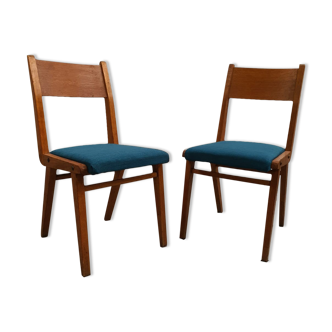Paire de chaises scandinaves vintage années 50