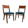 Paire de chaises scandinaves vintage années 50