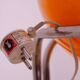 Atomic age Orange glass floor lamp by Tibor Hazi, Hungary, 1973
