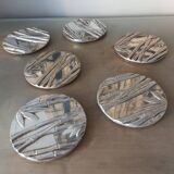 6 bamboo decor coasters