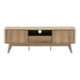 Mid-Century Modern Sideboard with Waveform Panel for TVs up to 50 Inch, Storage Sideboard
