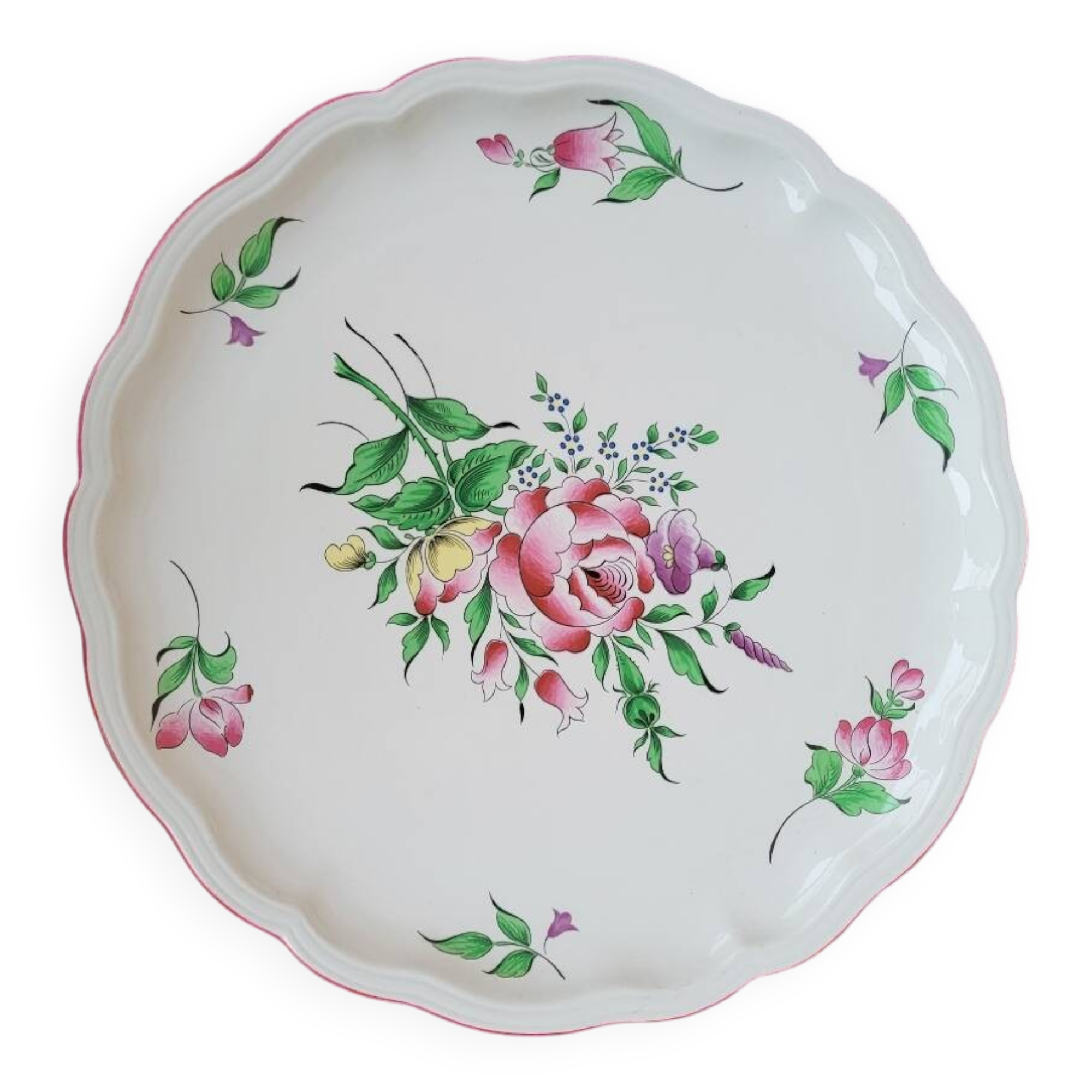 Lunéville tart dish with street lamp decoration