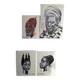 Oil paintings on panel set of 4 Orientalist portrait mid 20th century