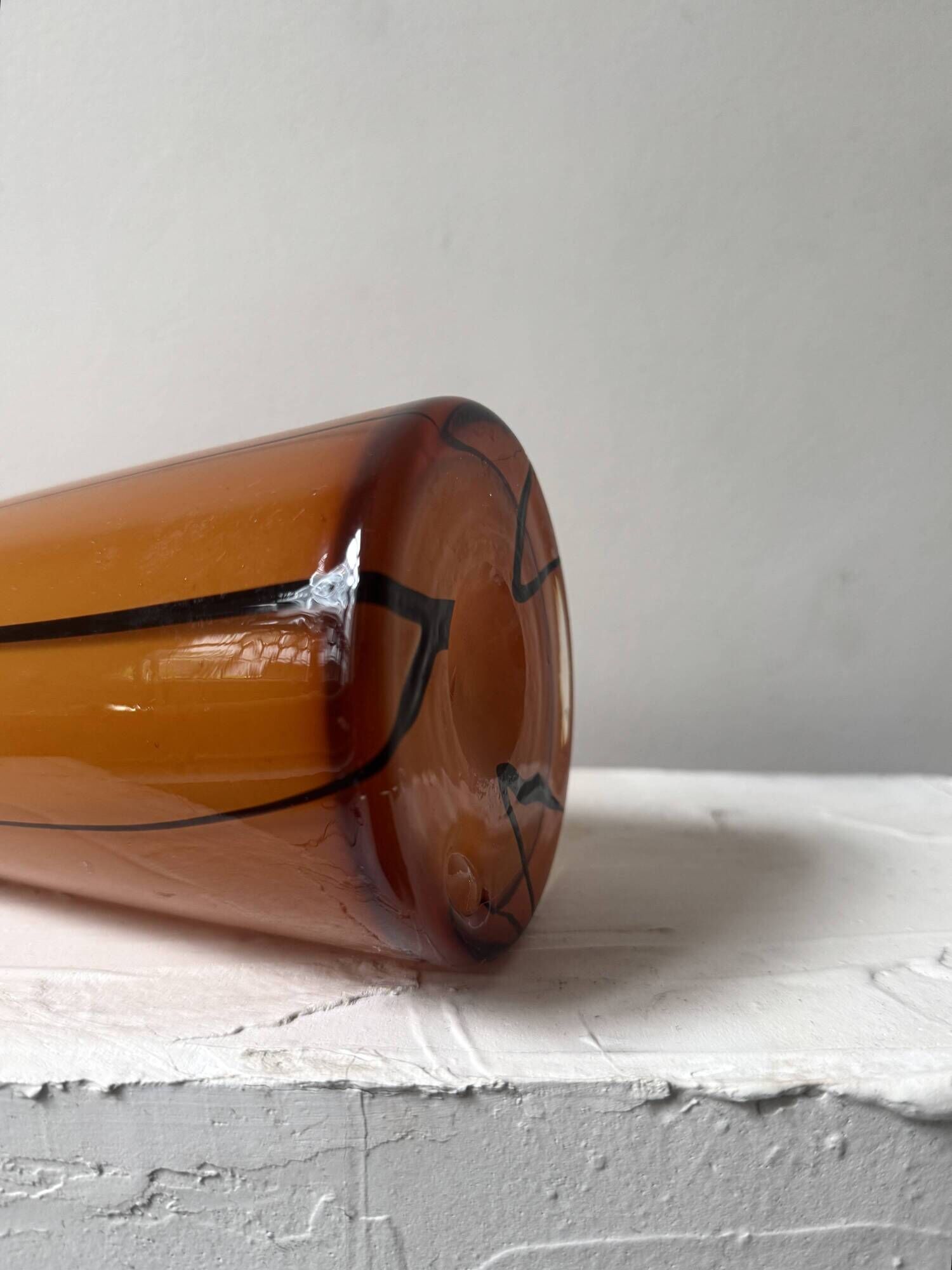 Large solifleur vase made of mouth-blown Murano glass, Italy 1970.