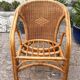 Vintage woven rattan armchair – bohemian charm – vintage – 70s – 80s