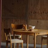 Børge Mogensen, "Øresund" dining table in oak and brass, Mid-century modern, 1950s